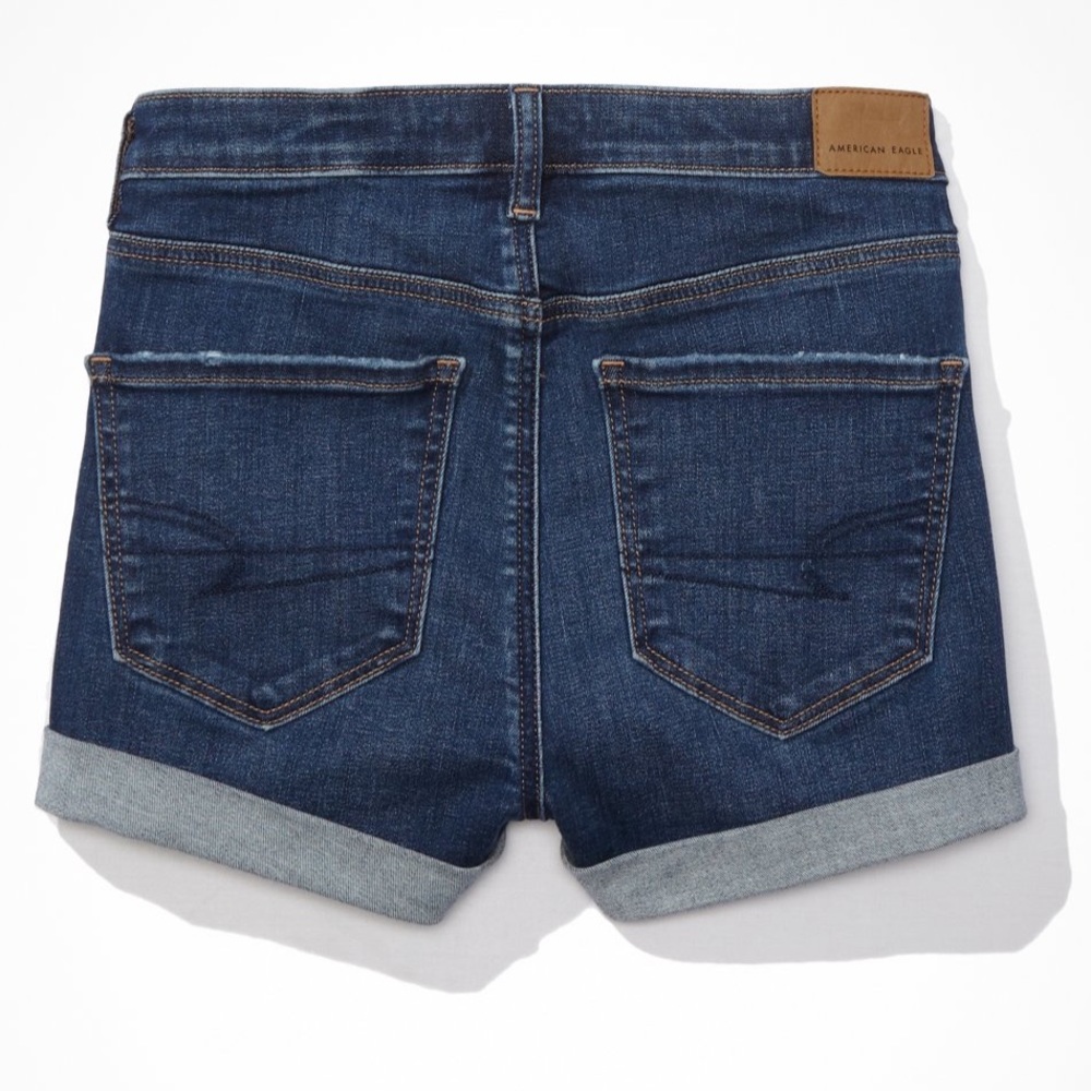 NWT AE NE(X)T LEVEL SUPER HIGH-WAISTED DENIM SHORT SHORTS Size4 - Picture 4 of 7